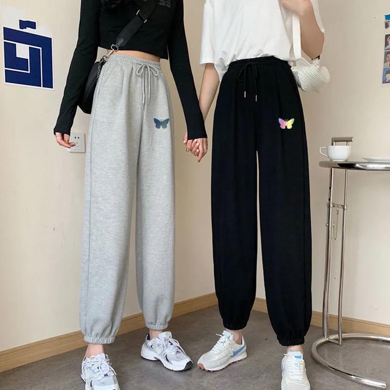 Gray Sweatpants Women Loose and Thin Wild Harlan Casual Pants Autumn Korean Students High-waisted Trousers