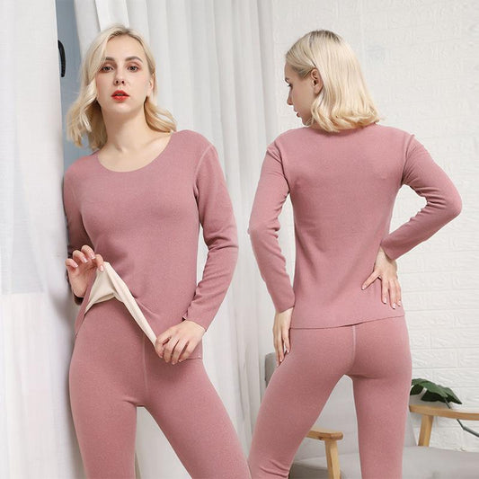 Constant Temperature Self-heating Thermal Underwear Women's Suit Double-sided Ladies Autumn Clothes Long Pants Winter Plus Velvet Thickening