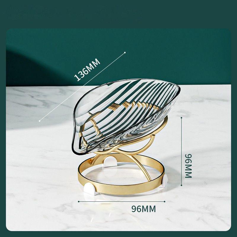 Luxury Petal Soap Dish Drain Soap Box Household Soap Rack Free Perforated Tray Storage Rack