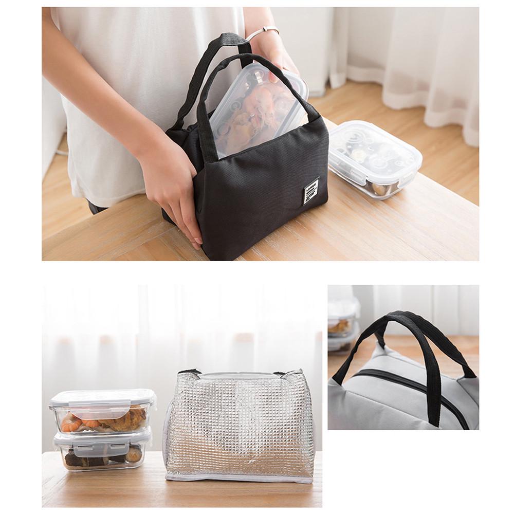 Dreamquiet Women Kids Men Insulated Canvas Box Tote Bag Thermal Cooler Food Lunch Bags
