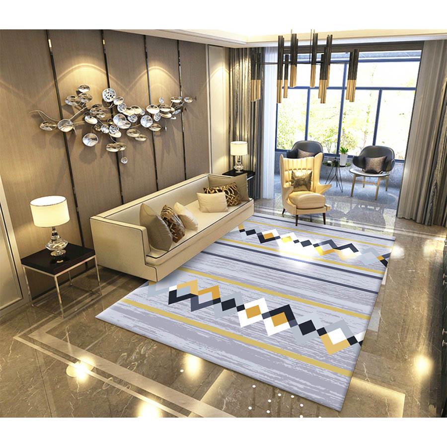 Large size geometric carpets for Parlor Crane Printed Living Room Area Rugs Floor Rugs for Bedroom