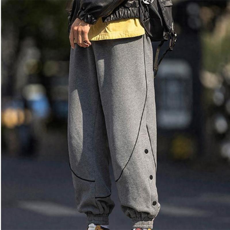 Sweatpants Men's Tide Brand Fashion Knitted Breasted Loose Solid Color Casual Men's Sweatpants
