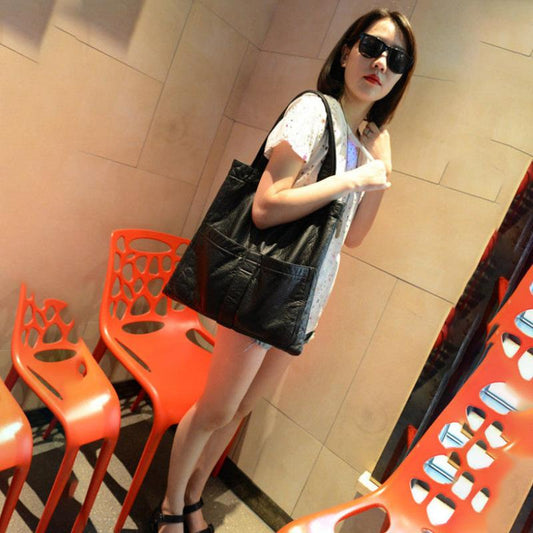 Soft Sheepskin Korean Fashion Trend Ladies Handbag Casual Simple Shoulder Satchel