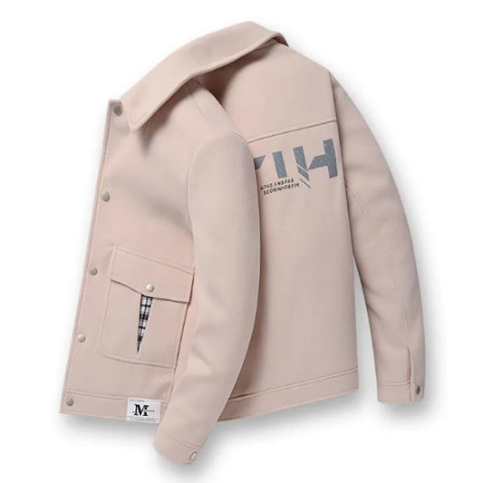 Business Woolen Jacket Young Men's High-end Self-cultivation Wild Solid Color Jacket Trend
