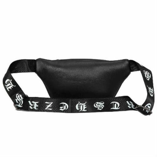 Hip Hop Waist Bag Men Black Waterproof Rivet Crossbody Outdoor Sports Travel Shoulder Bag