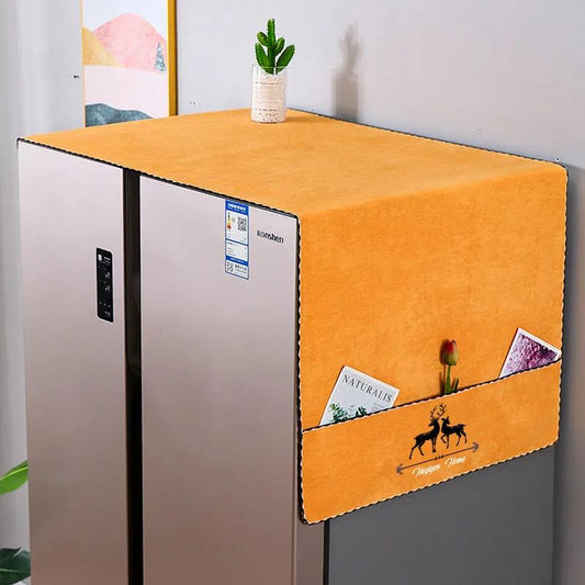Refrigerator Dust Cloth Cover Non-slip Refrigerator Hanging Bag Storage Washing Machine General