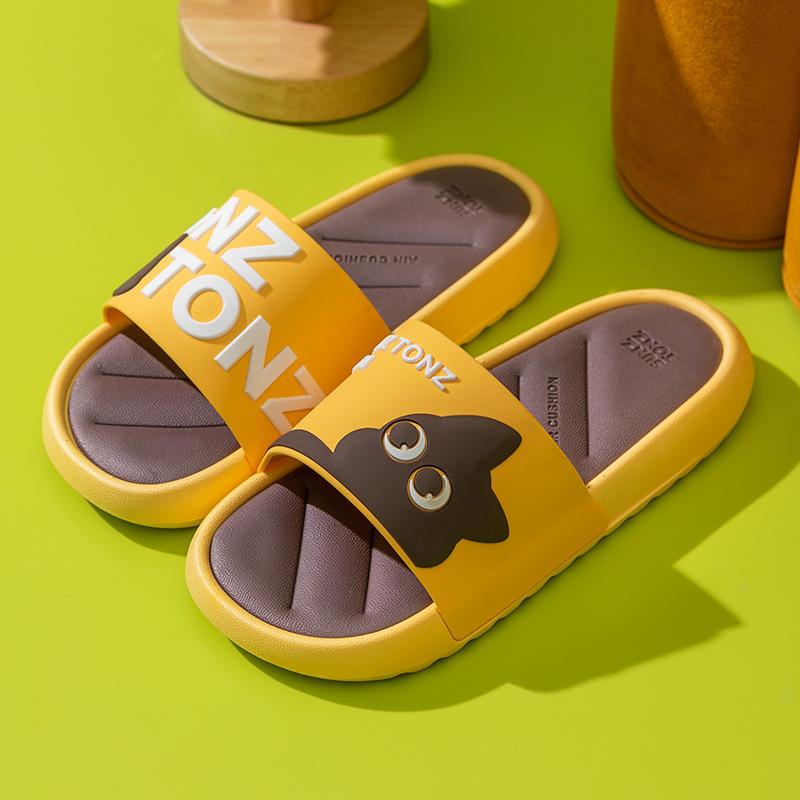 Soft Sandals and Slippers for Summer Couple Cute Cartoon Non-slip Bathroom Bath Indoor Home Outing Slippers for Men