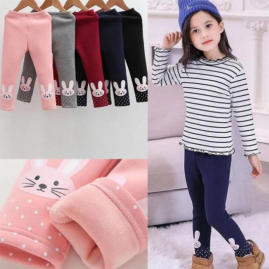 Winter Plus Velvet Girls Leggings 2021 Autumn and Winter Plus Velvet Outer Wear Baby Slim Stretch Children's Trousers