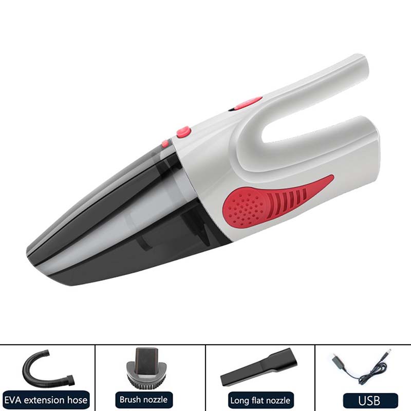 5000Pa Handheld Car Vacuum Cleaner Wet and Dry Vacuum Cleaner White