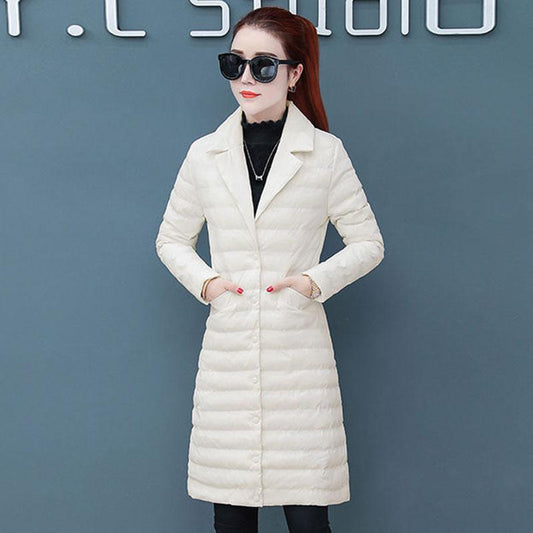 Mid-length Down Padded Coat Winter Padded Jacket Slim Slimming Thin Temperament Light Ladies Padded Jacket Women