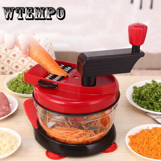 Dicing Machine Manual Food Chopper Vegetable Fruits Nut Onion Hand Power Mincer Blender Mixer