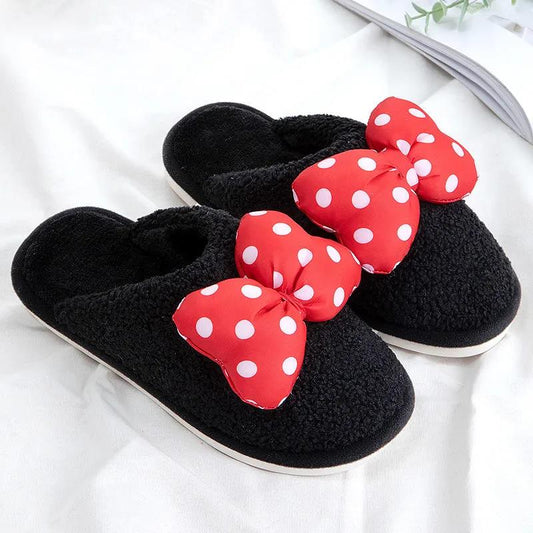 Cotton Slippers Women Winter Household Thickening Non-slip Warm Indoor Wool Slippers
