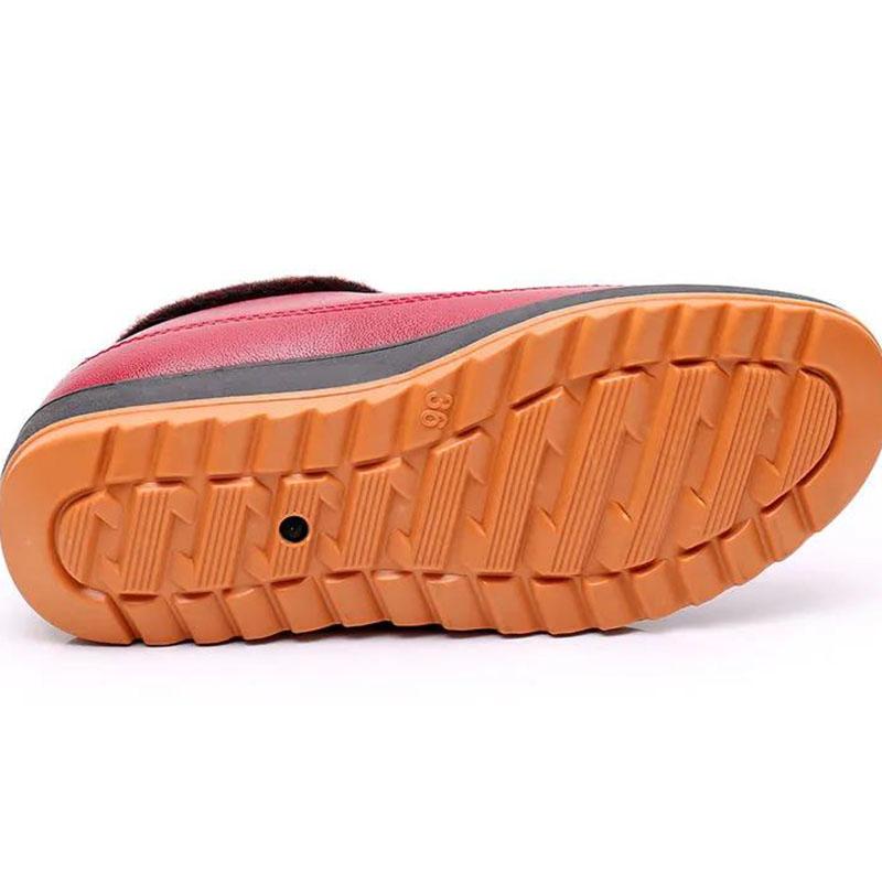Women's Warm and Comfortable Cotton Shoes In Winter Plush Padded Cotton Boots Soft Bottom Anti-skiing Boots