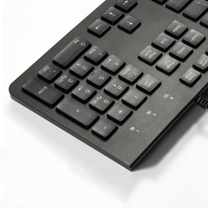 Mute Keyboard and Mouse Set Manipulator Feel Wired Laptop Usb Office Home Keyboard and Mouse Set