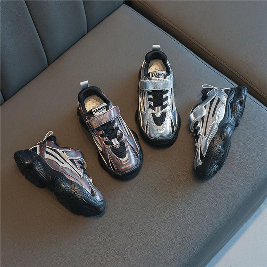 2020 Girls Sneakers Mesh Breathable Flat Soft-bottom Children's Casual Shoes Hook&loop Kids Boys Sneakers Sports Running Shoes