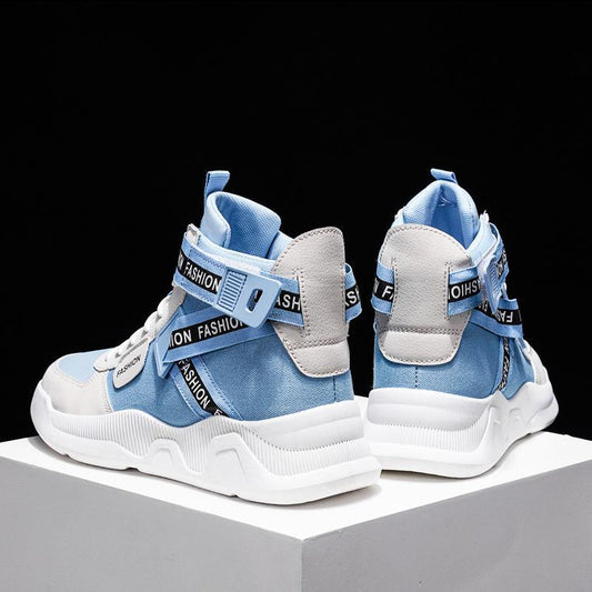 Men's Inner Heightening Martin Boots Men's High Top Casual Shoes Men's Deodorant Shoes