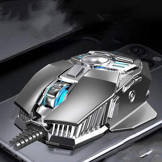 Programming Mouse Wired Mechanical Gaming Game Eternal Robbery Computer Office Eating Chicken Cf Pressure Gun Gaming Luminous Mouse