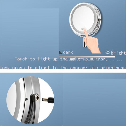 European Desktop Mirror Charging High Definition Dressing Mirror Convenient Mobile LED Dressing Mirror Fill Mirror Beauty Mirror