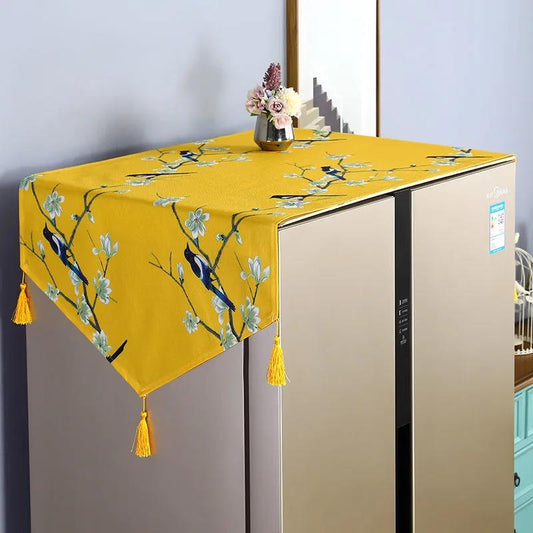 Double Door Refrigerator Cover Cloth Washing Machine Cover Simple Modern Refrigerator Towel Universal Household Storage Towel