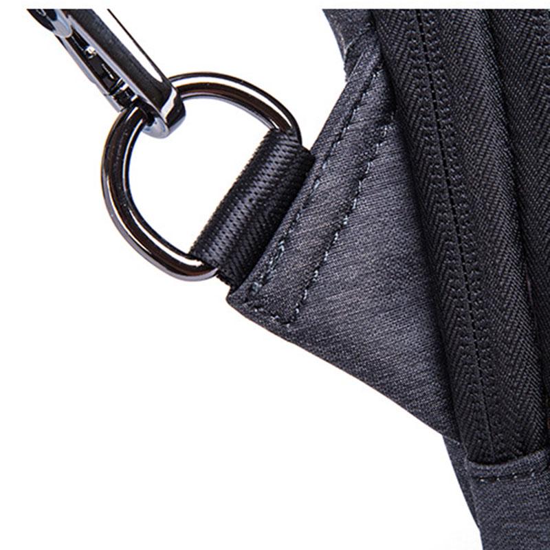 Chest Bag Men Gray Large Capacity Waterproof Canvas Shoulder Bag Outdoor Sports Bag Backpack