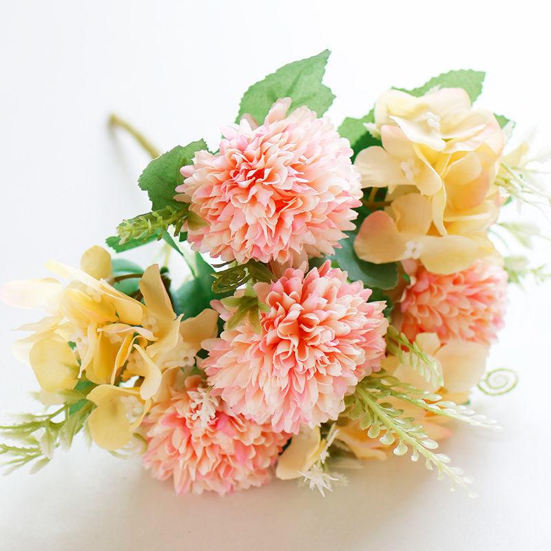 Nordic Simulation Hydrangea Roses Living Room Table Decoration Fresh Flower Arrangement Floral Home Decoration Dried Flowers