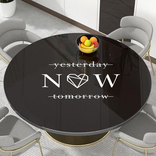 PVC Round Table Table Mat Nordic Style Waterproof and Oil-proof Disposable Tablecloth Tea Table Table Cloth Anti-scalding Household Tablecloth