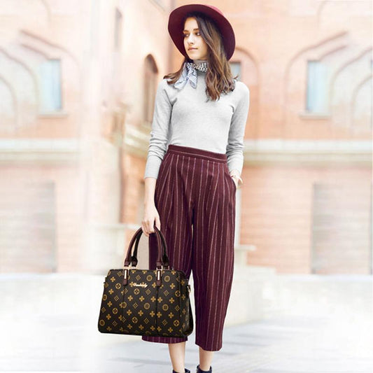 Genuine Leather Texture Ladies Bag Spring and Summer Fashion All-match Female Bag Mother Handbag Messenger Big Bag
