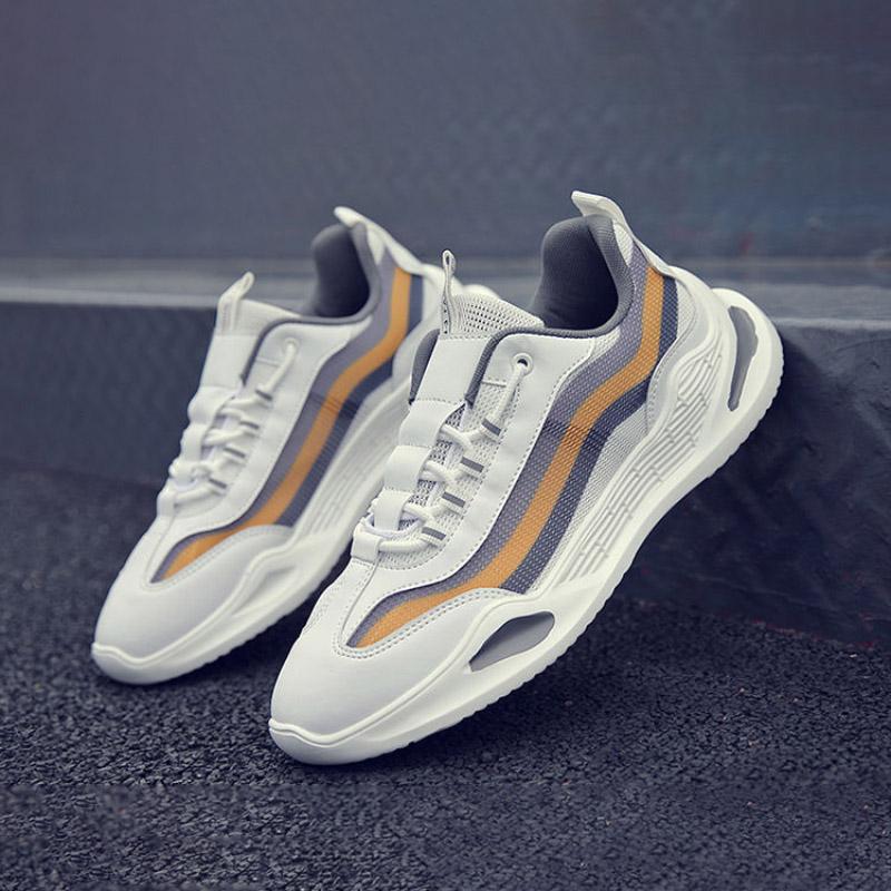 Mesh Men Shoes Breathable White Mens Sneakers Trendy Lace-Up Lightweight Black Walking Big Size Man Shoes
