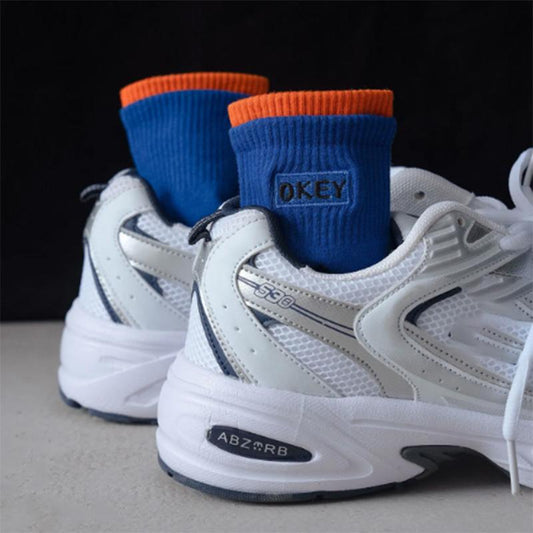 Basketball Socks Men's Mid-tube Socks Solid Color Cotton Socks Spring and Summer Ins Trend All-match Sweat-absorbing Deodorant Spring Sports Socks
