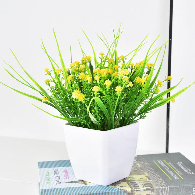 Decoration Plastic Rose Floral Home Artificial Flower Simulation Flower Living Room Bedroom Decoration Small Potted Plant Set Decoration