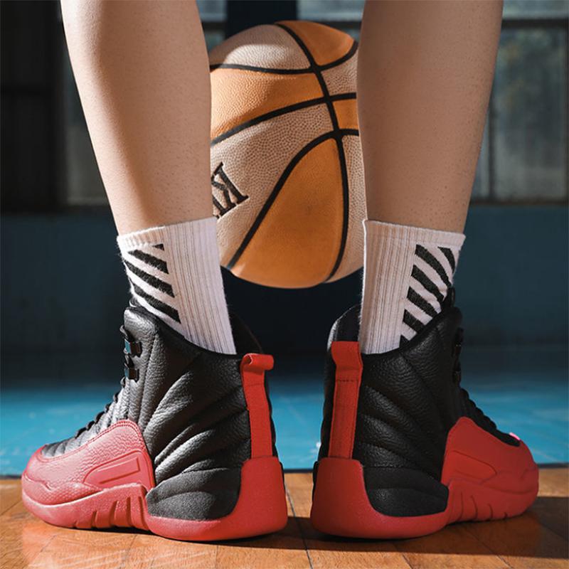 Men's Shoes High-top Sneakers Men's Basketball Autumn and Winter Men's Sports Shoes Men's Trendy Shoes All-match Student Youth Running Shoes