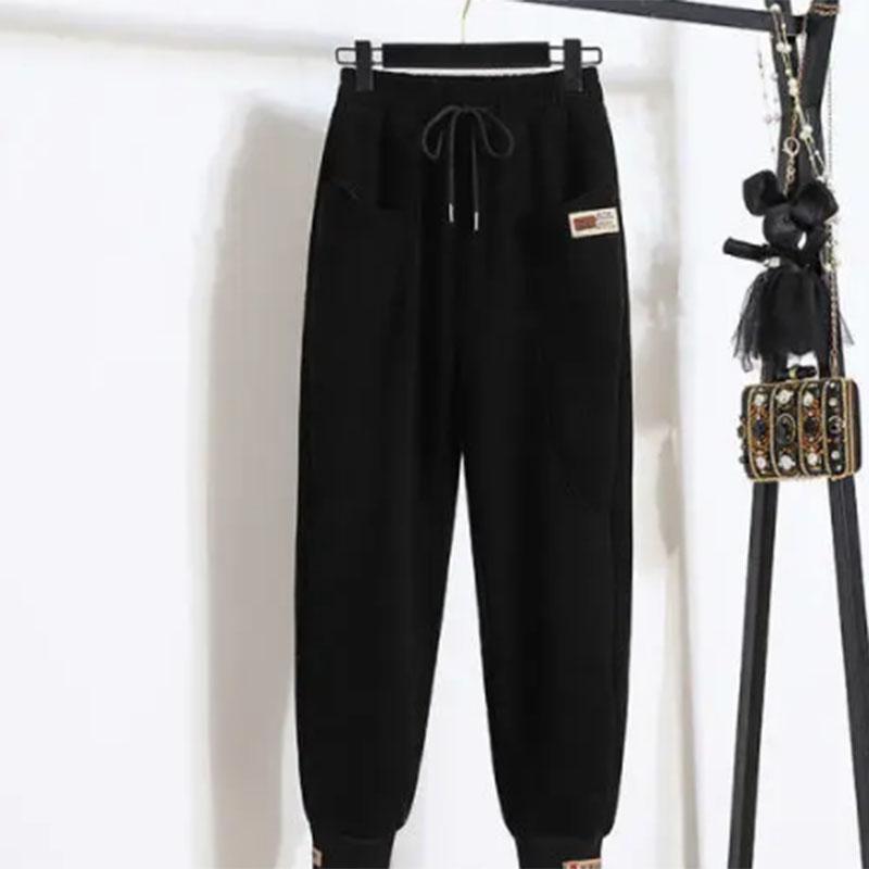 Two-piece Spring and Autumn Casual Sports Sweater Suit Women's Solid Color Sports Pants Women's