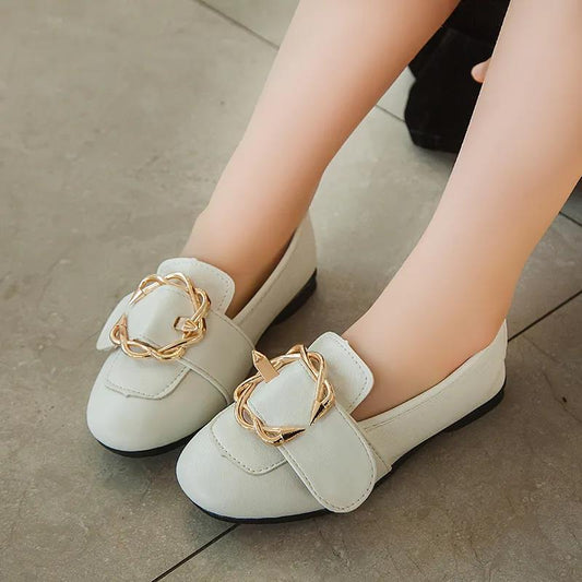 Girl's Spring and Summer Shoes Soft Sole Princess Light Leather Shoes Anti-slip Solid Color Single Shoes