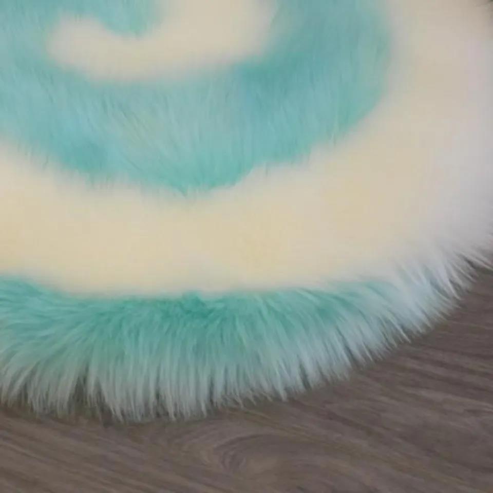 Light Luxury Air Cushion Cute Cartoon Plush Carpet Children's Room Bedside Carpet Decorative Fur Mat