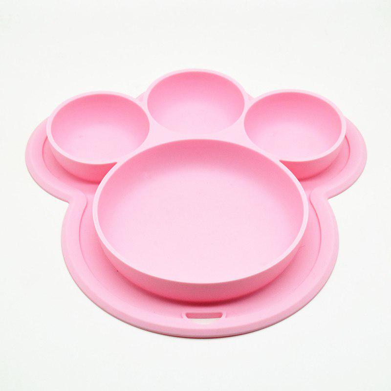 WTEMPO Baby Safe Silicone Dining Plate Bpa Free Solid Children Dishes Suction Baby Training Tablewar
