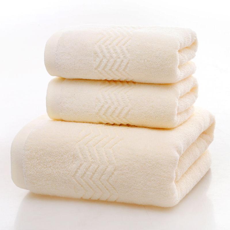 1 Piece of Pure Cotton Bath Towel + 2 Pieces of Towel Bath Towel Pure Cotton Adult and Children Can Use The Quick-drying Fabric for Bathing Soft