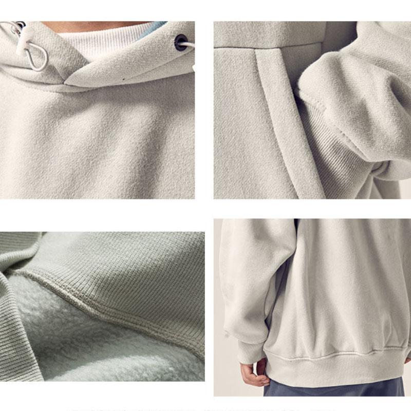 Sweatshirt Men's Autumn and Winter Korean Style Warm Loose Hooded Student Pullover Jacket Men