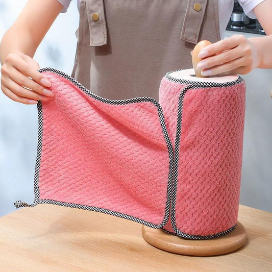 Kitchen Daily Dish Towel Dish Cloth Kitchen Rag Non-stick Oil Thickened Table Cleaning Cloth Absorbent Scouring Pad