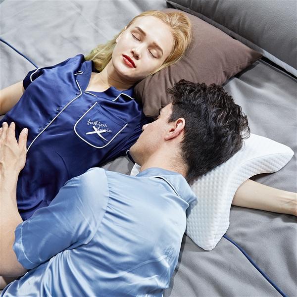 Double Memory Pillow Imitation Arm Pillow Boyfriend Arch Pillow Slow Rebound Pressure Pillow Anti Numbness Couple Sleep Pillow