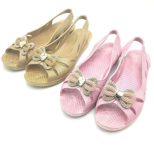 Fashion Ladies Plastic Sandals One Waterproof Non-slip Work Shoes for Business Trip Rainy Day Shoes Three Colors Optional