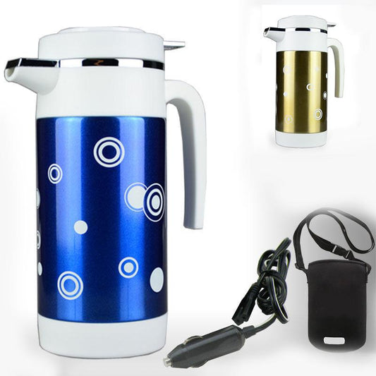 24V 1000ml Car Stainless Steel Electric Heating Pot Temperature Control Kettle Coffee Tea Water Heating Cup