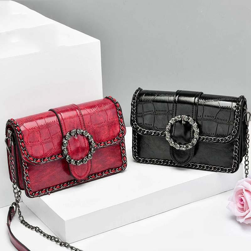 PU Leather Women Shoulder Bag Chain Messenger Bag Ladies Crossbody Bag