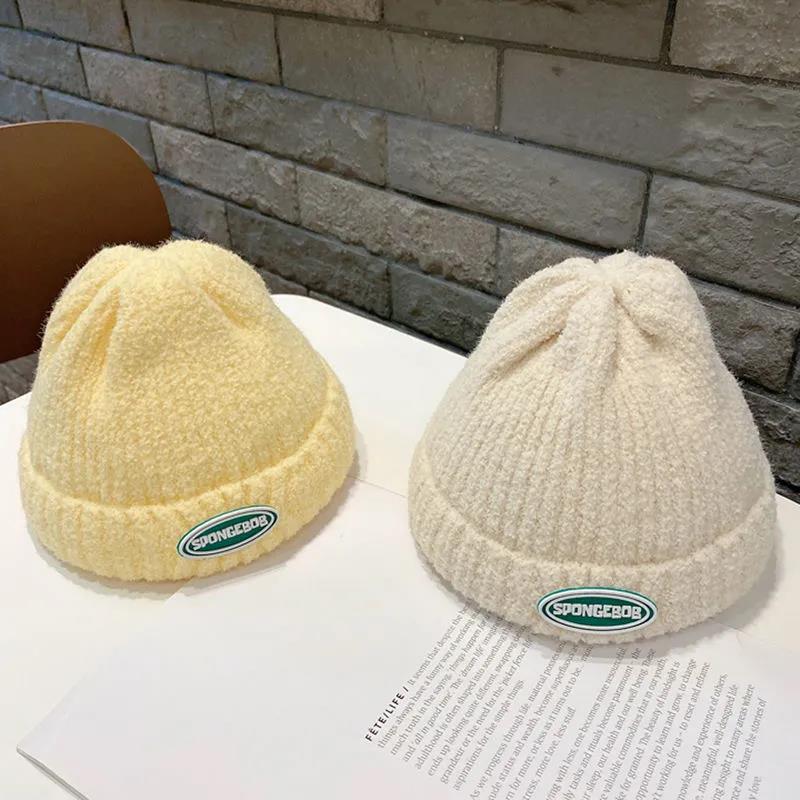 Children's Wool Hat Autumn and Winter Warm Girl's Children's Ear Protection Knitted Hat New Pullover Cute Baby Parent-child Hat