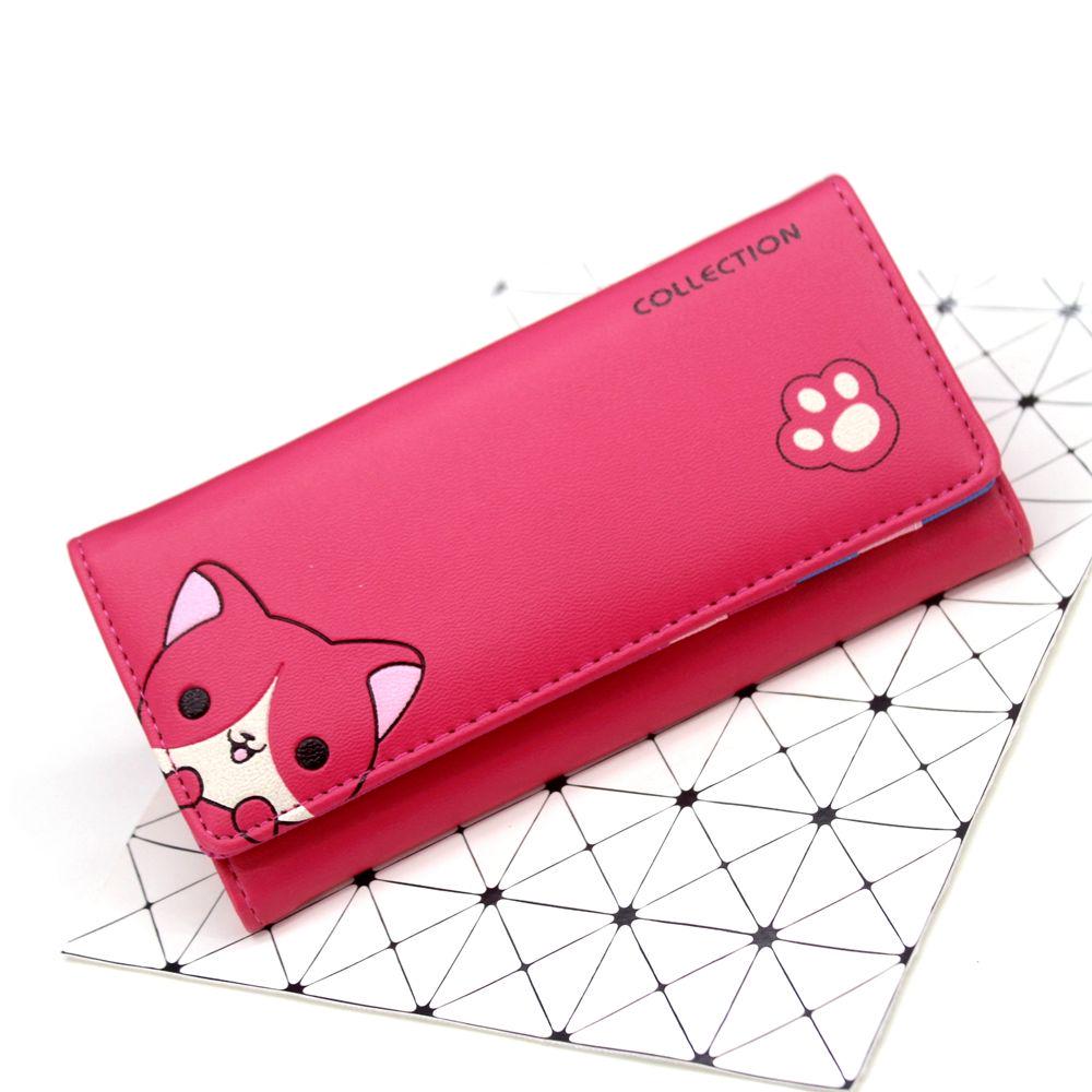 Long purse female student cartoon wallet girl hand purse thin wallet card bag zero wallet