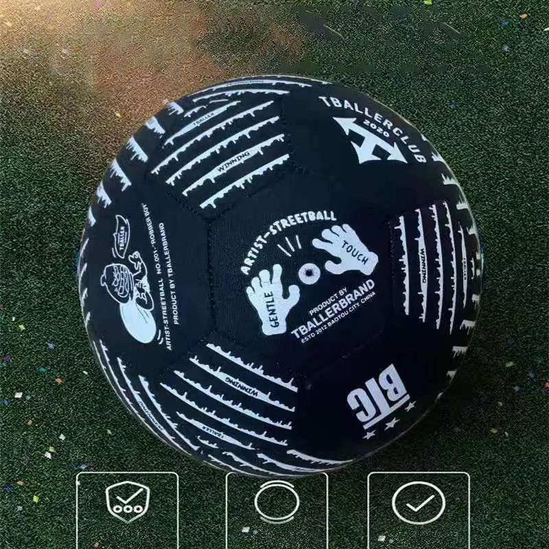 Size 5 BTC Soccer Ball Wearable Soccer PU Leather Football Training and Competition Ball Sporting Goods