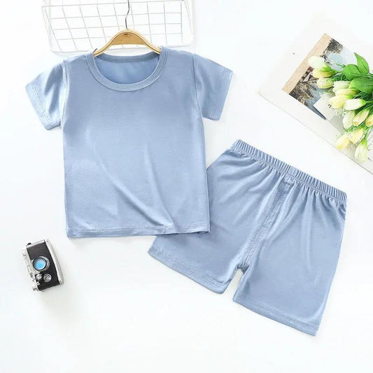 Modal Children's Short-sleeved Sports Summer Suit Boys and Girls Short-sleeved Shorts Casual Loose Suit