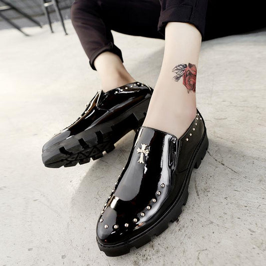 European Creepers Office Men Oxfords Shoes Handmade Leather Casual Pointed Toe Wedding