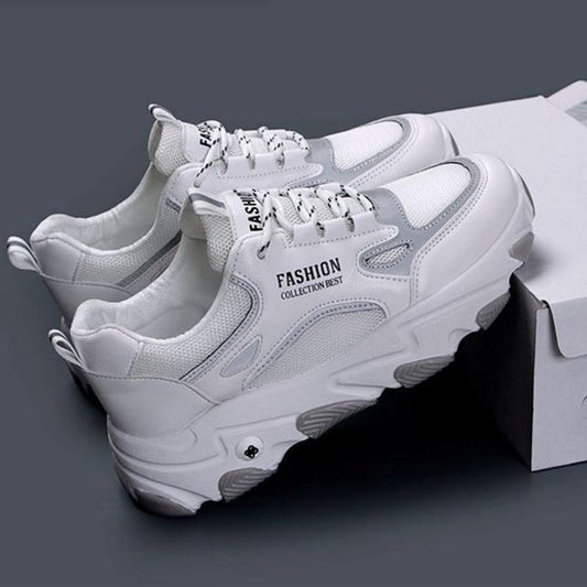 Sports Shoes Women Spring Summer Thick-soled High-rise Platform Sneakers All-match White Shoes Travel Shoes