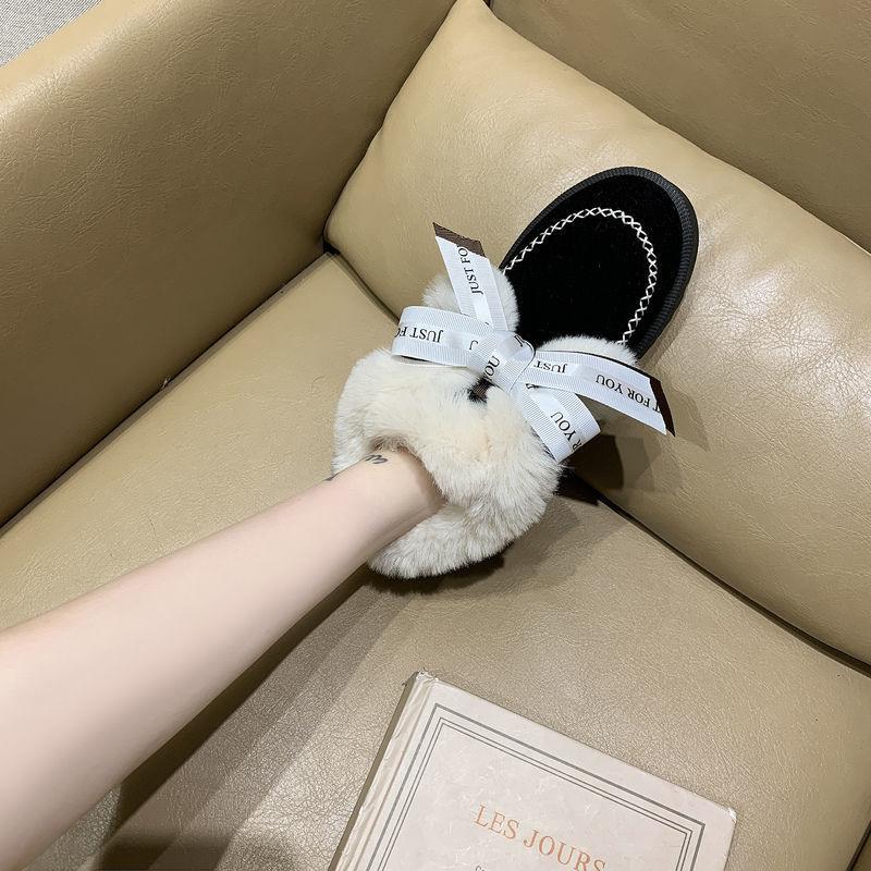 Snow Boots Women's Winter All-match Plus Velvet Thick Warmth Non-slip Boots Flat Bow Cotton Shoes To Keep Warm Comfortable and Soft