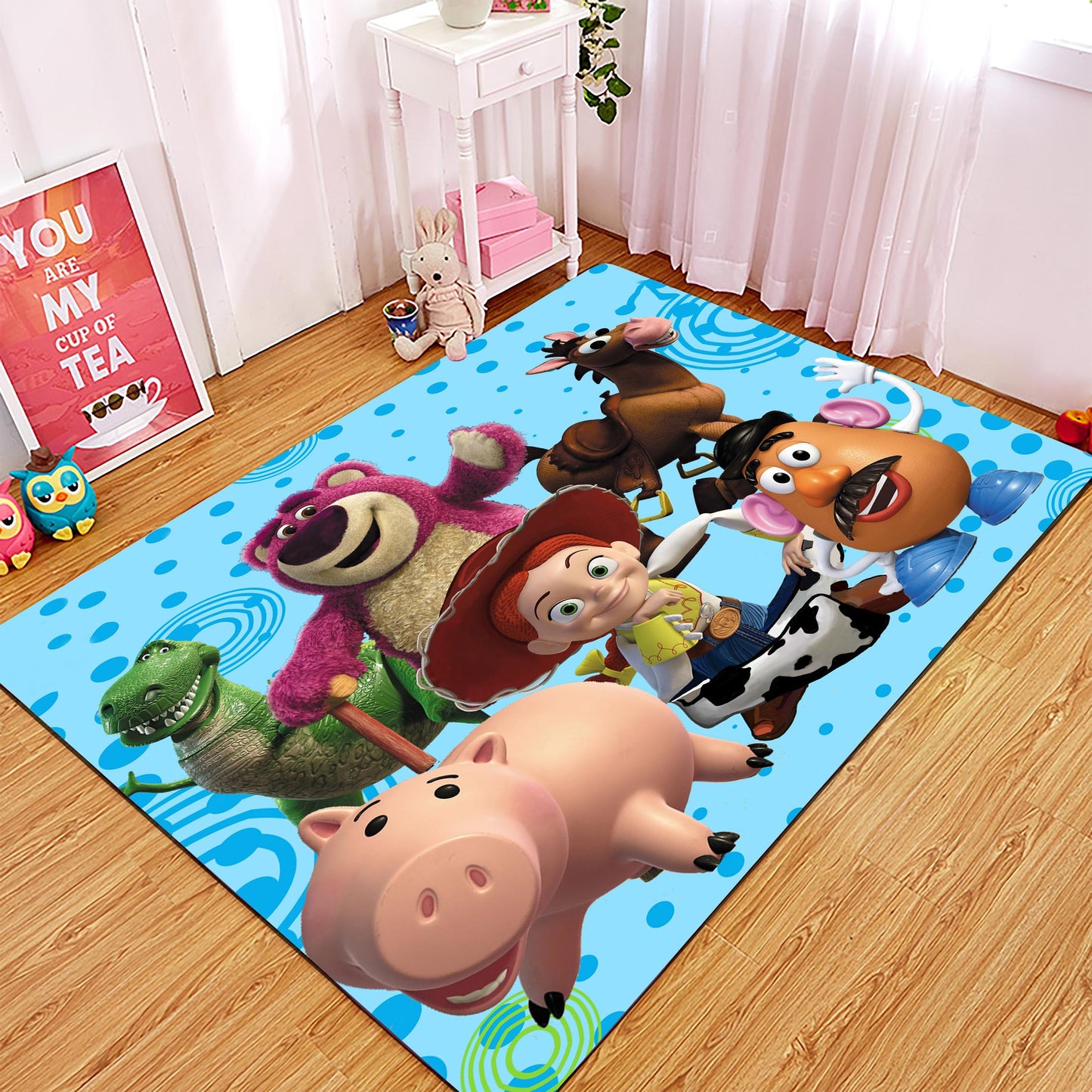 Cartoon England Castle Printed Carpet for Living room bedroom bedside Baby Crawl Mat Kids Rugs